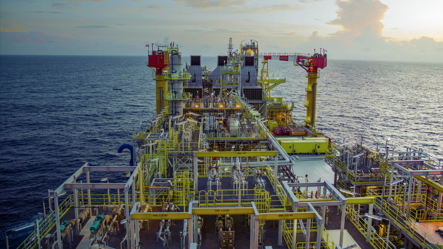 Bunker deck at sea